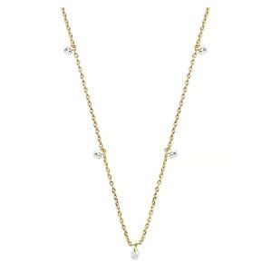 Fossil  Sadie Shine Bright 14K Gold Plated Brass Dangle Necklace + Gift Box